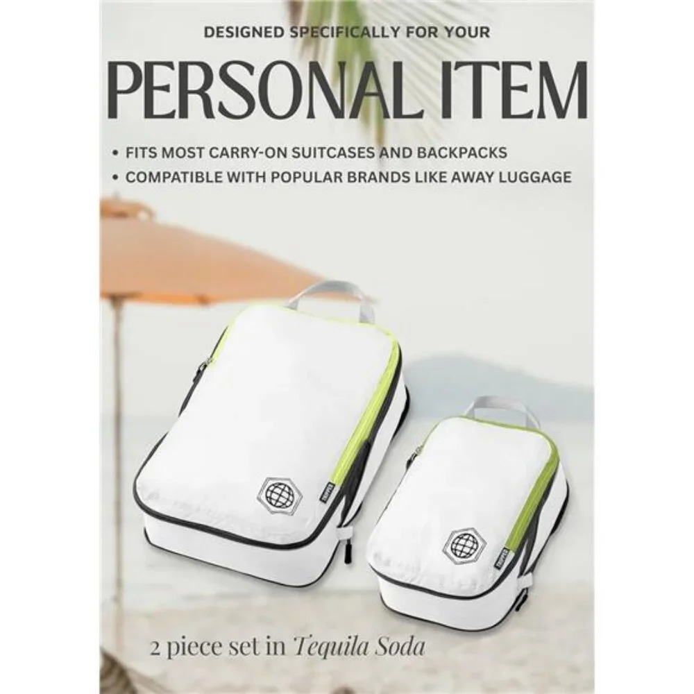 Compression Packing Cubes Set for Travel - Lightweight,Durable Clothes Organizer